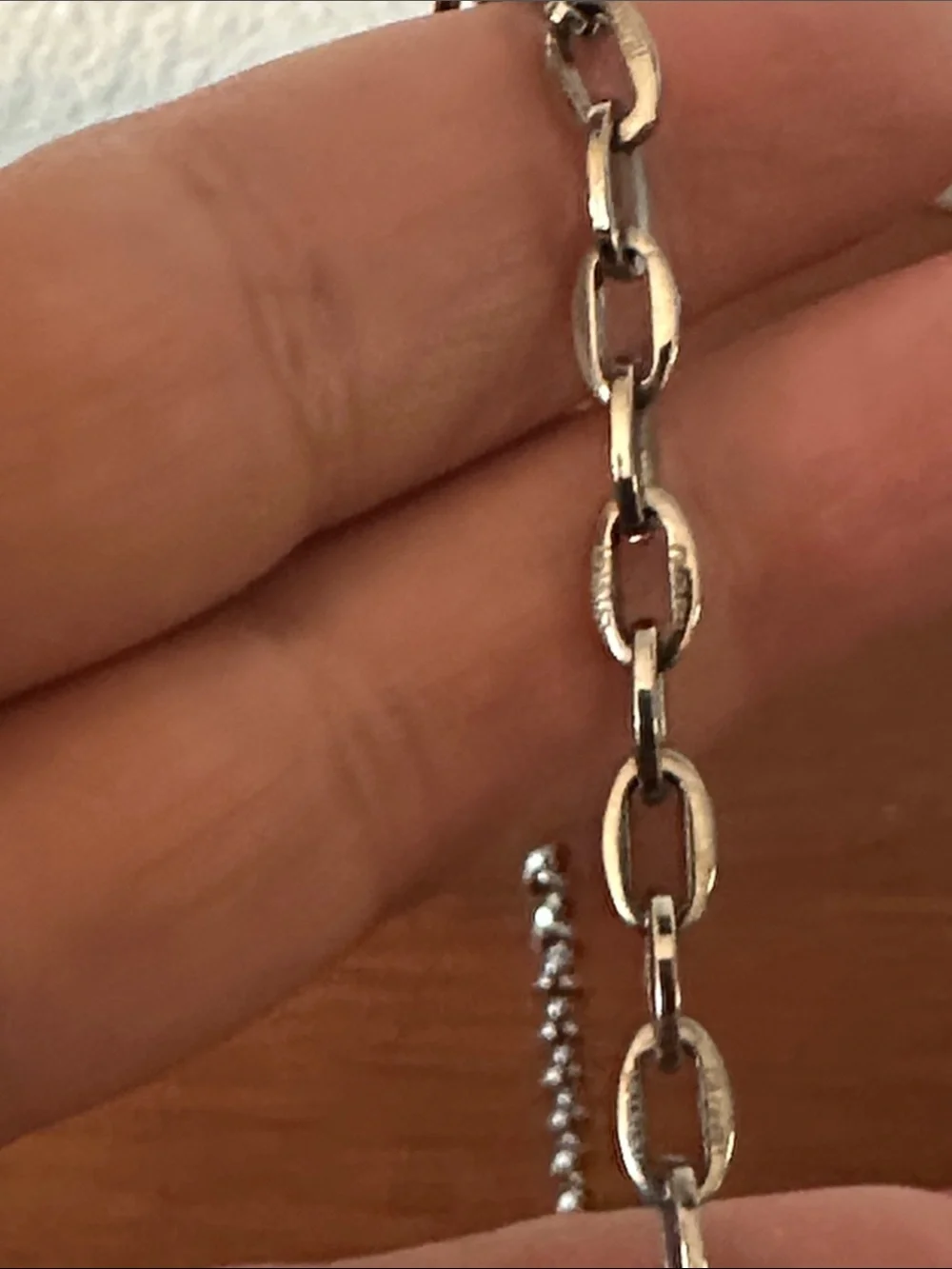Men's Silver Chain Necklace - Polished Stainless Look